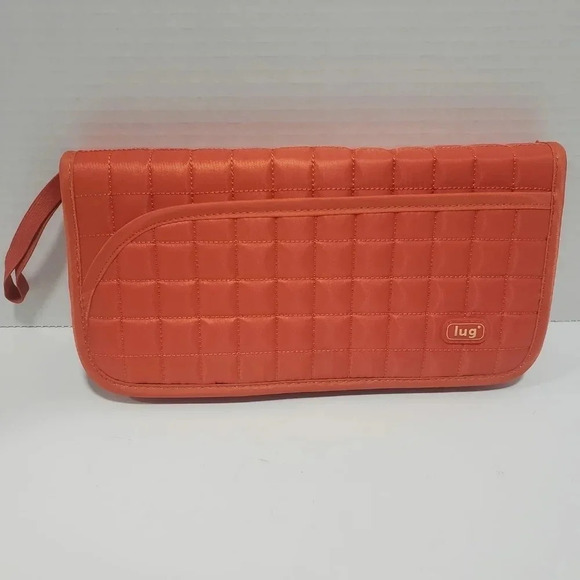 Lug Tango  Orange Passport Travel Wallet Quitled Organizer Wristlett. - Picture 1 of 6